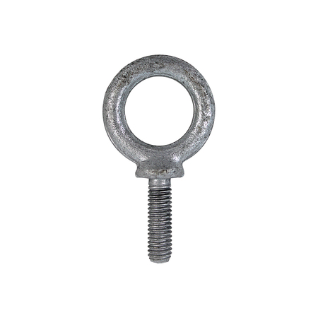 AZTEC LIFTING HARDWARE Eye Bolt With Shoulder, 1/4", 1 in Shank, 3/4 in ID, Carbon Steel, Hot Dipped Galvanized MEBG14